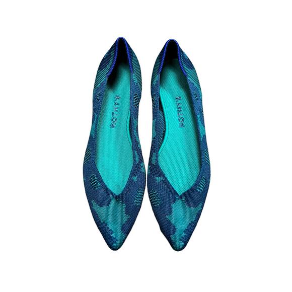 Rothy's The Point in Water Poppy Flats Women’s Size 13‎ - Picture 4 of 12